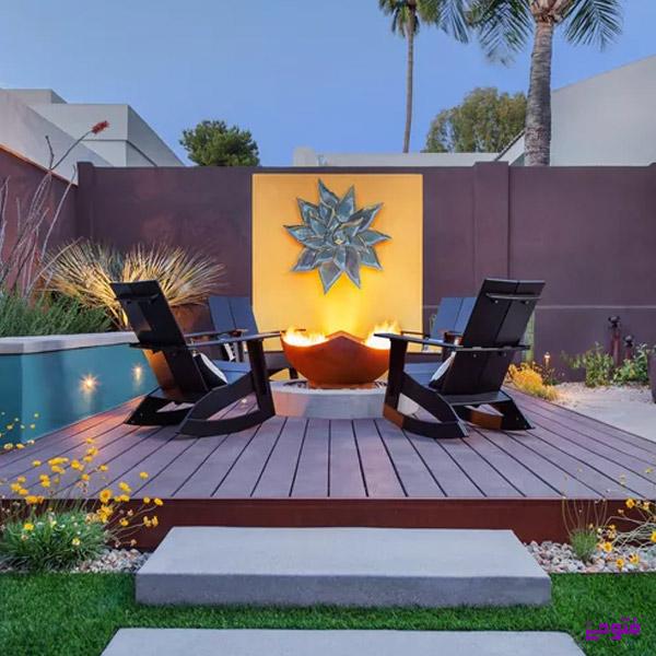 دیزایین دیوار باغ