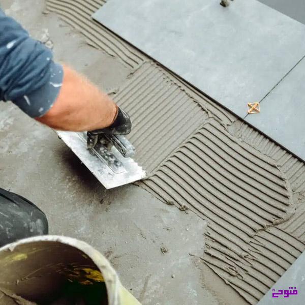 سرامیک کاری کف با ملات