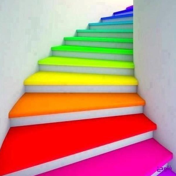 سرامیک راه پله رنگین کمان