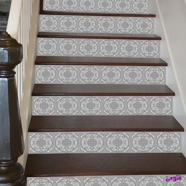 سرامیک راه پله جذاب با نقش