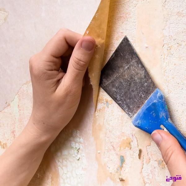 حلال چسب کاغذ دیواری روی سرامیک