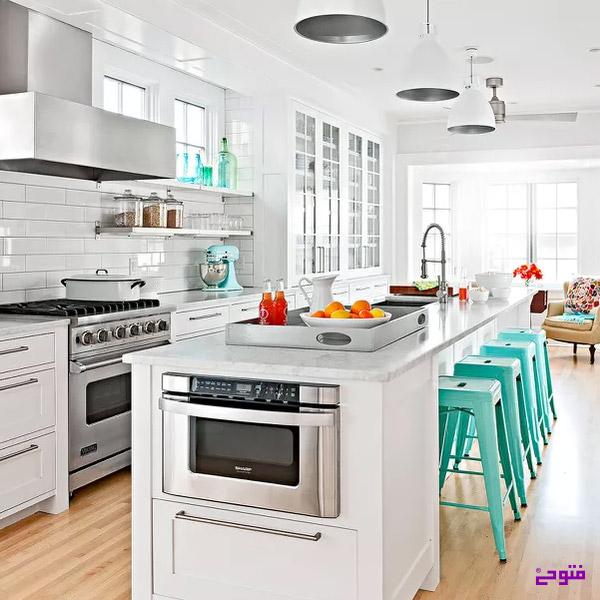 جای ماکروفر روی کابینت