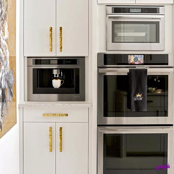 مایکروویو را پشت درب کابینت مخفی کنید