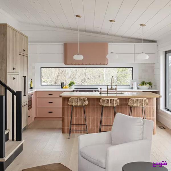 آشپزخانه مدرن کرم