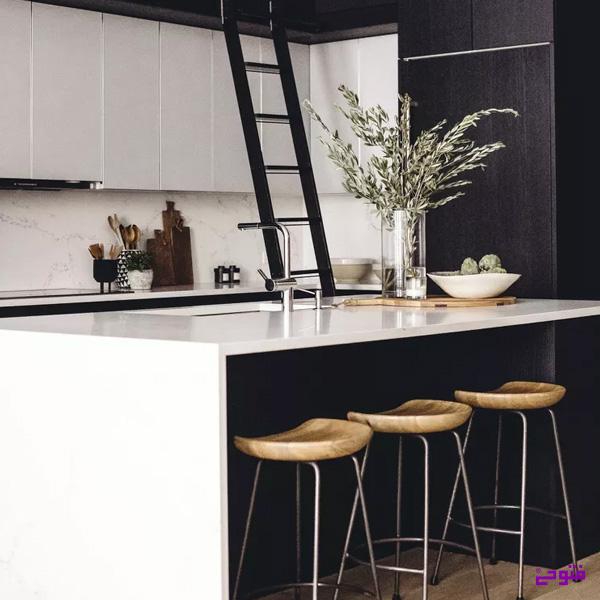 آشپزخانه سفد مشکی