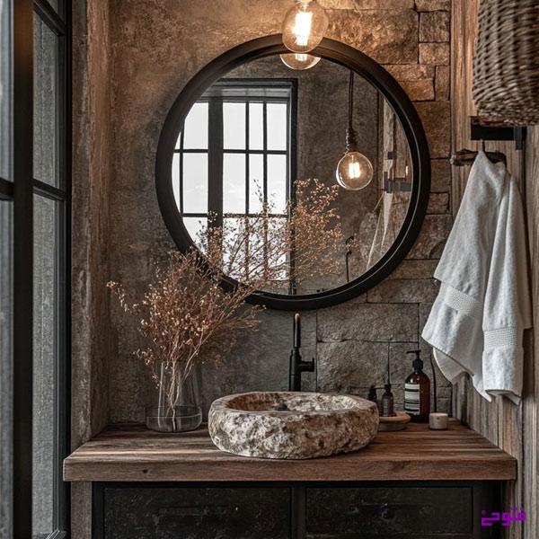 روشویی با سنگ طبیعی