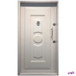 درب ضد سرقت سفید سه قاب دایره