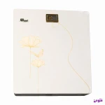 فلاش تانک دو زمانه بوگیر دار طرح سفید نیلوفر طلایی دیاموند