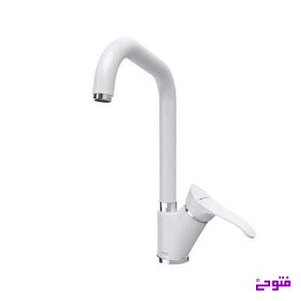 شیر ظرفشویی لرد سفید کروم شودر