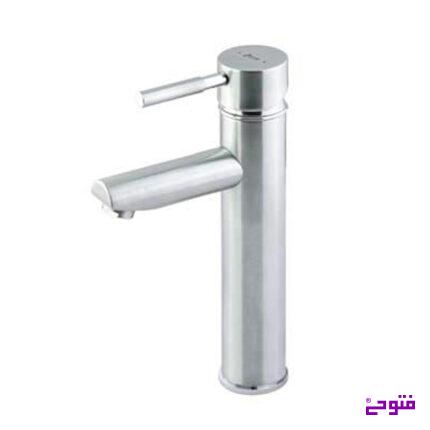 شیر روشویی پایه بلند موناکو پلاس کروم مات شودر