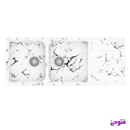 سینک گرانیتی الگانت اکونومی سفید رگه مشکی دراکو