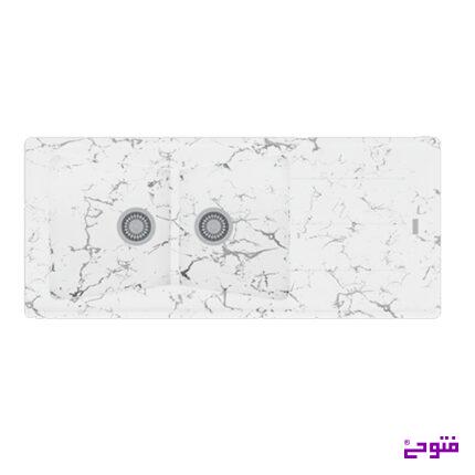 سینک گرانیتی لویتا اکونومی سفید رگه نقره ای دراکو