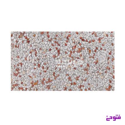 موزاییک 60*30 واش بتن سنگ سفید قرمز زمینه طوسی