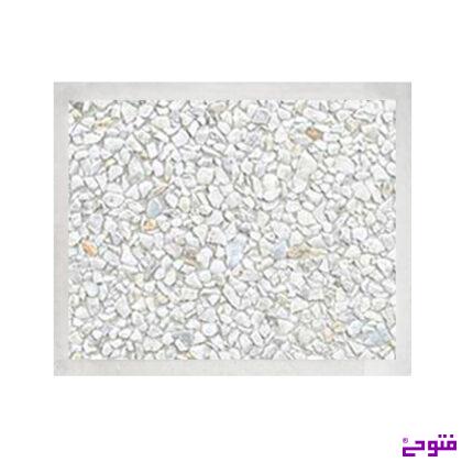 موزاییک آنتیک 61*61 واش بتن سنگ سفید زمینه سفید