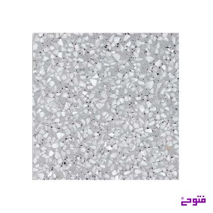موزاییک 61*61 سنگ سفید زمینه طوسی WW 5020B