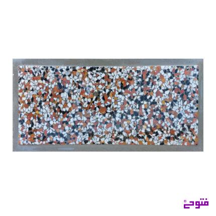 موزاییک آنتیک 70*30 واش بتن سه رنگ زمینه طوسی