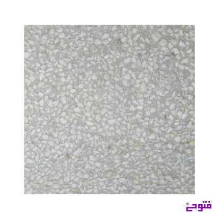موزاییک صنعتی پرسی سنگ ریز سفید زمینه طوسی