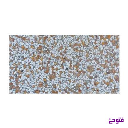 واش استون 100*50 سنگ سفید لیمویی زمینه طوسی
