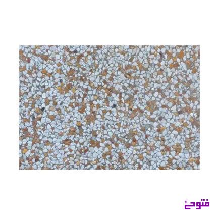 واش استون 60*40 سنگ سفید لیمویی زمینه طوسی
