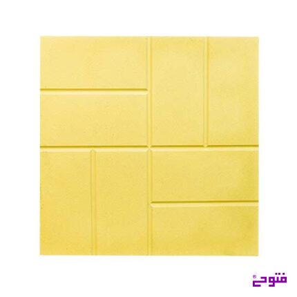 موزاییک 40*40 پلیمری خشتی زرد