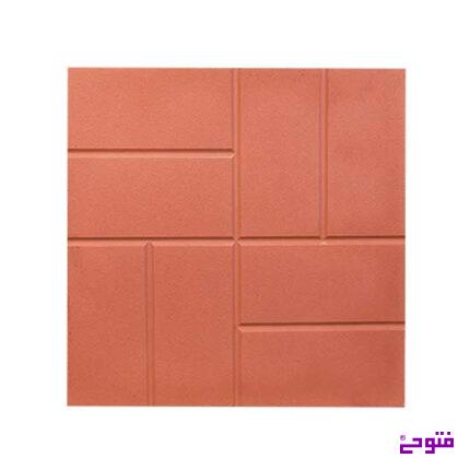 موزاییک 40*40 پلیمری خشتی قرمز